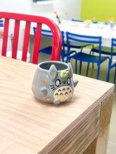 Load image into Gallery viewer, Grey Totoro Espresso Cup Gold Luster