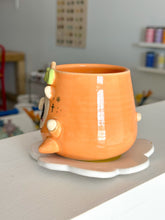 Load image into Gallery viewer, Fruity Bear: Clementine Tea Cup & Saucer Set