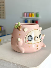 Load image into Gallery viewer, Pink Cozy Bear in Pjs with Back Flap