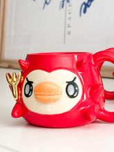 Load image into Gallery viewer, Dare Devil Ducky Mug Gold Luster