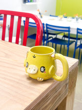Load image into Gallery viewer, Chunky Psyduck Left Mug Gold Luster Charms