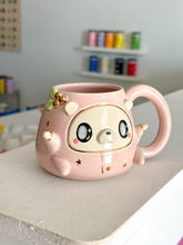 Load image into Gallery viewer, Pink Cozy Bear in Pjs with Back Flap