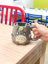 Load image into Gallery viewer, Grey Totoro Right Mug Gold Luster