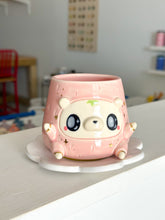 Load image into Gallery viewer, Fruity Bear: Strawberry Tea Cup & Saucer Set
