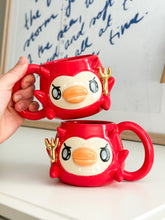 Load image into Gallery viewer, Dare Devil Ducky Mug Gold Luster