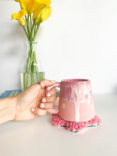 Load image into Gallery viewer, Pink Star Drip Mug & Mug Rug (17)
