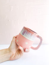 Load image into Gallery viewer, Pink Star Drip Mug 14oz (37)