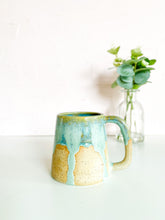 Load image into Gallery viewer, Turquoise Drip Mug 14oz (20)
