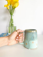 Load image into Gallery viewer, Turquoise Star Drip Mug (27)