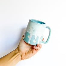 Load image into Gallery viewer, Glacier Blue Star Drip Mug 14oz