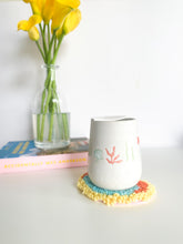 Load image into Gallery viewer, Coral Sippy Mug & Mug Rug (4)