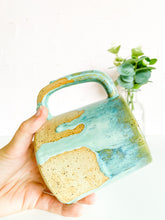 Load image into Gallery viewer, Turquoise Drip Mug 14oz (20)