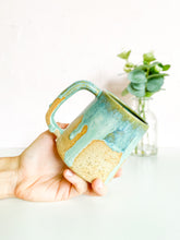 Load image into Gallery viewer, Turquoise Drip Mug 14oz (20)
