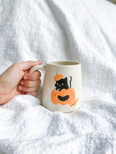 Load image into Gallery viewer, LIMITED EDITION Lil Black Cat & Pumpkin 14oz