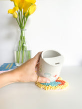 Load image into Gallery viewer, Coral Sippy Mug & Mug Rug (4)