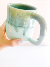 Load image into Gallery viewer, Turquoise Star Drip Mug 14oz (40)