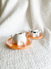 Load image into Gallery viewer, Orange Ghostie Candlestick Holder