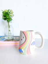 Load image into Gallery viewer, Groovy Rainbow & Gold Stars Mug (21)