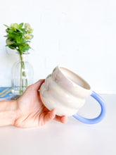 Load image into Gallery viewer, Opal Cloud Latte Mug Blue Handle (33)