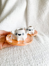 Load image into Gallery viewer, Orange Ghostie Candlestick Holder