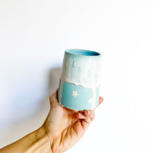 Load image into Gallery viewer, Glacier Blue Star Drip Mug 14oz