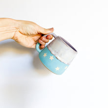 Load image into Gallery viewer, Lavender/Blue Star Drip Mug 12oz