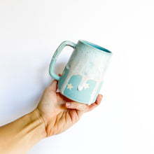 Load image into Gallery viewer, Glacier Blue Star Drip Mug 14oz