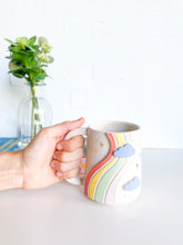 Load image into Gallery viewer, Groovy Rainbow & Gold Stars Mug (24)