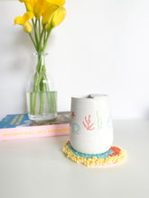 Load image into Gallery viewer, Coral Sippy Mug & Mug Rug (4)