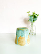 Load image into Gallery viewer, Turquoise Drip Mug 14oz (20)