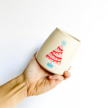 Load image into Gallery viewer, Pastel Pink Christmas Tree Mug 12oz