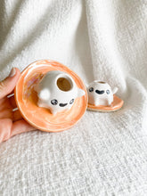 Load image into Gallery viewer, Orange Ghostie Candlestick Holder