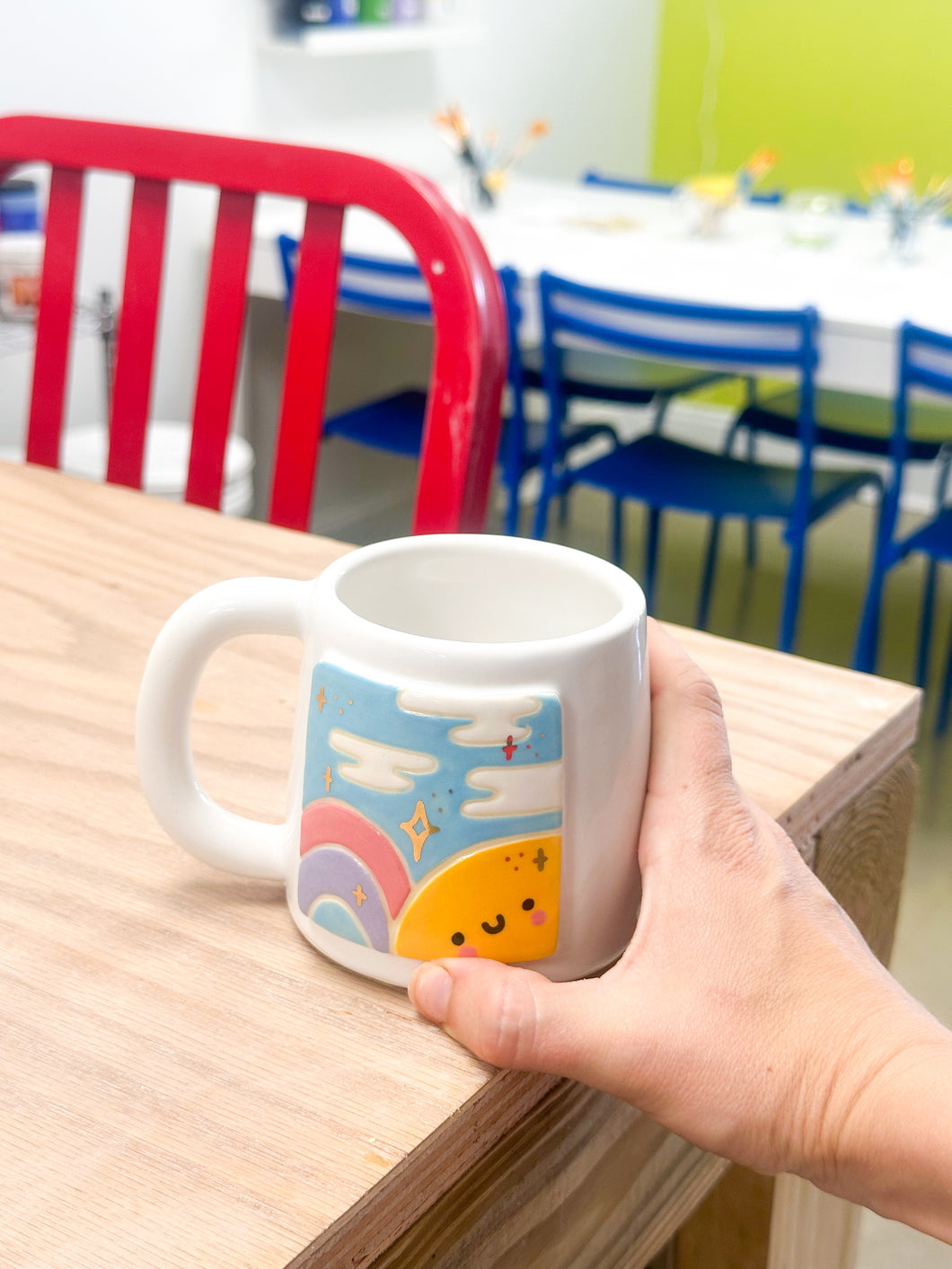 (Throwback Style) End of the Rainbow Right Mug Gold Luster