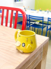 Load image into Gallery viewer, Chunky Psyduck Right Mug Gold Luster Charms
