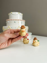 Load image into Gallery viewer, Cowboy &amp; Bread Head Ducky Cake Toppers
