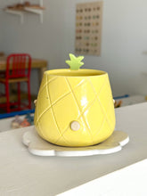 Load image into Gallery viewer, Fruity Bear: Pineapple Tea Cup &amp; Saucer Set
