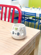 Load image into Gallery viewer, White Totoro Espresso Cup Gold Luster
