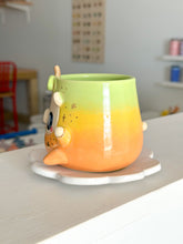 Load image into Gallery viewer, Fruity Bear: Mango Tea Cup &amp; Saucer Set
