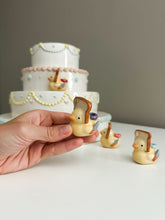 Load image into Gallery viewer, Cowboy &amp; Bread Head Ducky Cake Toppers
