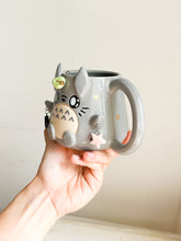 Load image into Gallery viewer, Grey Totoro (Left) Mug Charms - Gold Luster
