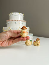 Load image into Gallery viewer, Cowboy &amp; Bread Head Ducky Cake Toppers
