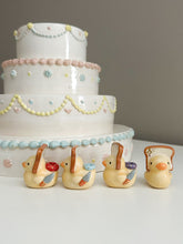 Load image into Gallery viewer, Cowboy &amp; Bread Head Ducky Cake Toppers
