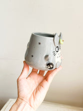 Load image into Gallery viewer, Grey Totoro (Left) Mug Charms - Gold Luster
