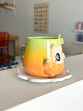 Load image into Gallery viewer, Fruity Bear: Mango Tea Cup &amp; Saucer Set
