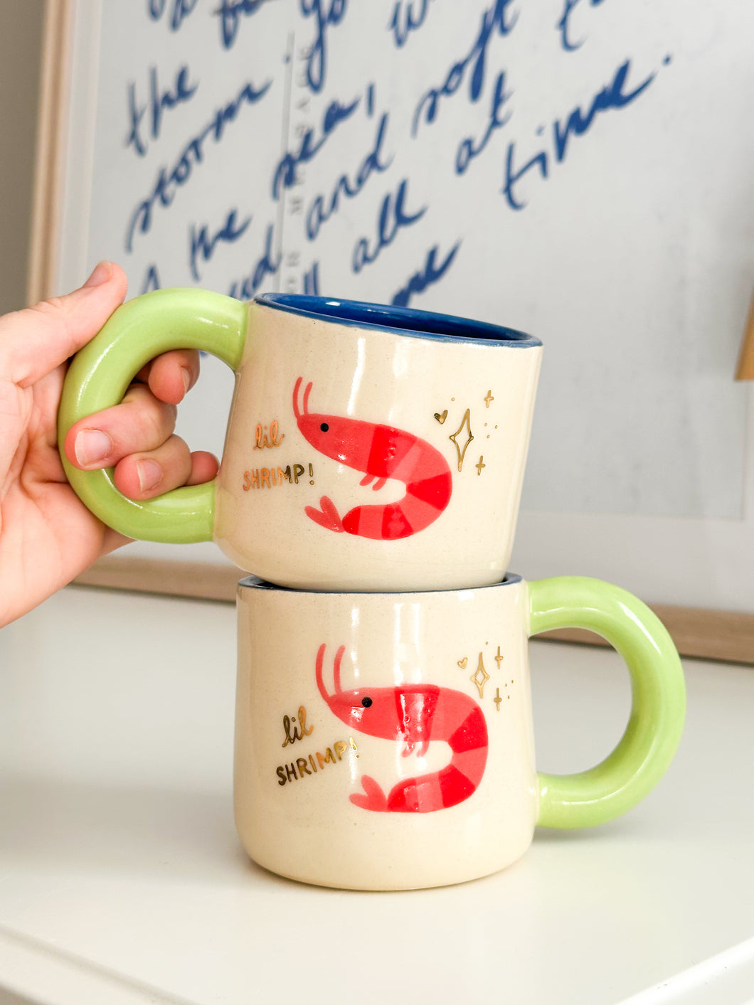 Lil Shrimp Mug (Gold Luster)
