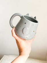 Load image into Gallery viewer, Grey Totoro (Left) Mug Charms - Gold Luster
