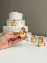 Load image into Gallery viewer, Cowboy &amp; Bread Head Ducky Cake Toppers
