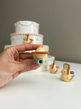 Load image into Gallery viewer, Cowboy &amp; Bread Head Ducky Cake Toppers
