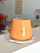 Load image into Gallery viewer, Fruity Bear: Clementine Tea Cup &amp; Saucer Set
