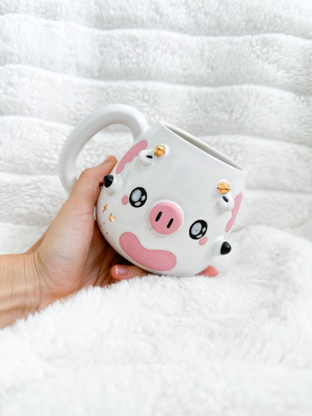DISCOUNTED Chunky Strawberry Cow - Gold Luster